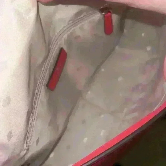 Kate Spade Bright Coral Pink Flap Crossbody like new condition pebbled leather - Picture 8 of 13